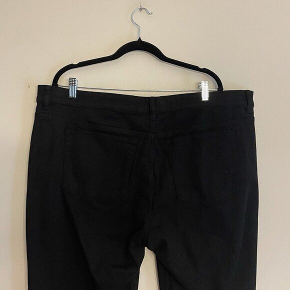H & M Divided Women Sz XXL Black Denim 5-Pocket Wide Leg Jeans NWT - Picture 6 of 9